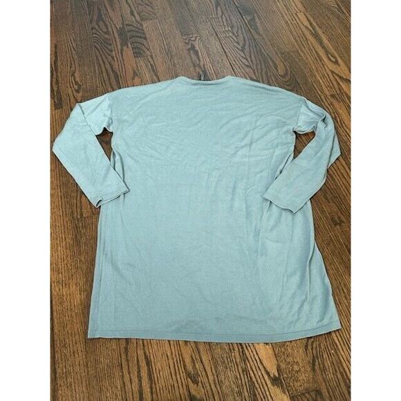 Eileen Fisher Tunic Sweater Knit Long Sleeve Crew Neck Pullover Blue Size XS - Picture 7 of 7